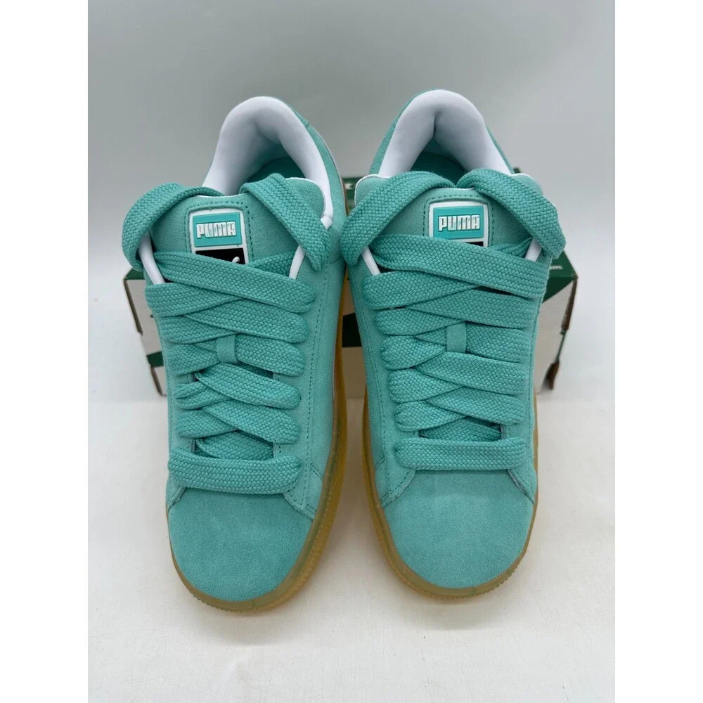 Puma Suede XL Men's Size 10.5 Aqua Blue White Athletic Shoes 395205 53